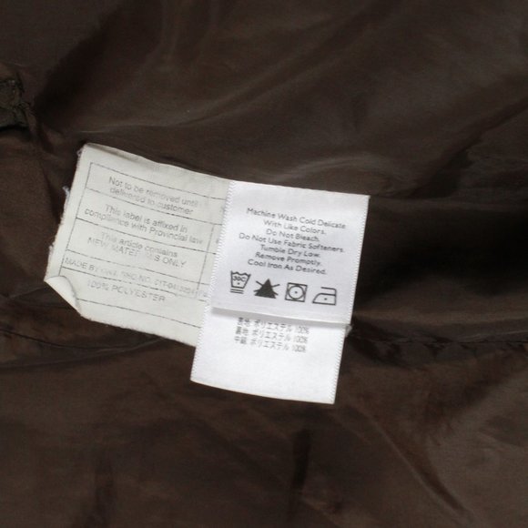 Eddie Bauer Brown Quilted Barn Style Mock Neck Jacket Coat Size S - Picture 6 of 8